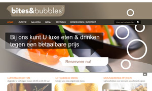 Webdesign van Bites & Bubbles