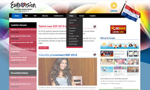 Webdesign voor het Songfestival 2010